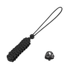 Adjustable Wrist Strap with Screw Paracord Camera Hand Lanyard, Black