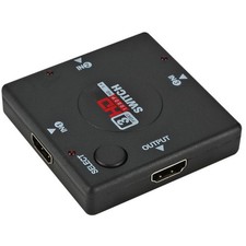 Square Box 3-Port HDMI Switcher 3 in 1 out 1080p 3D For PS3, PC, DV, DLP Video B