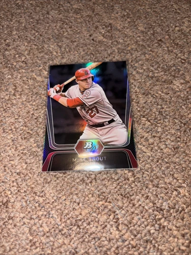 MIKE TROUT ROOKIE CARD Los Angeles Angels Baseball BOWMAN PLATINUM RC!