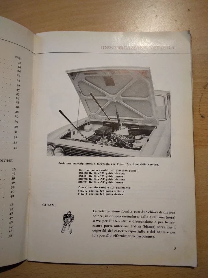 Lancia Fulvia 2c Gt Libretto Uso E Manutenzione 1967 - Immagine 2 di 3