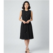 NWT Gap Black Dress Women's Size XS Belted Sleeveless Buttons Pockets Semi Sheer