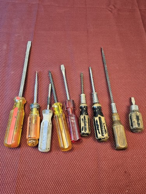 #ad Lot Of 9 Vtg Screwdrivers Craftsman And Mac $20.00