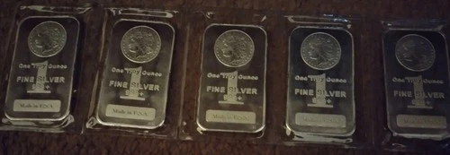 1 oz. Highland Mint Silver Bar - Morgan Dollar Design .999+ Fine Sealed.