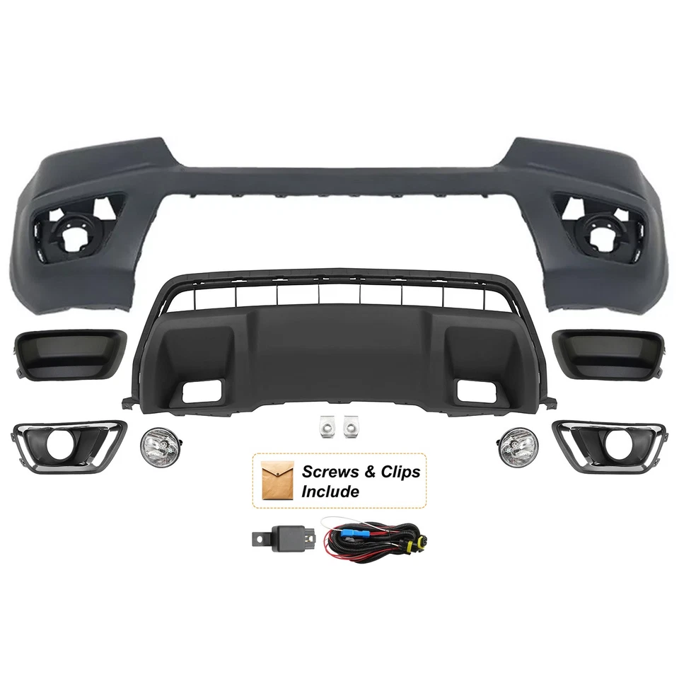 Front Bumper Cover Assembly For 2015-2020 Chevy Colorado w/ Fog Light w/o Grille - Image 2 of 4