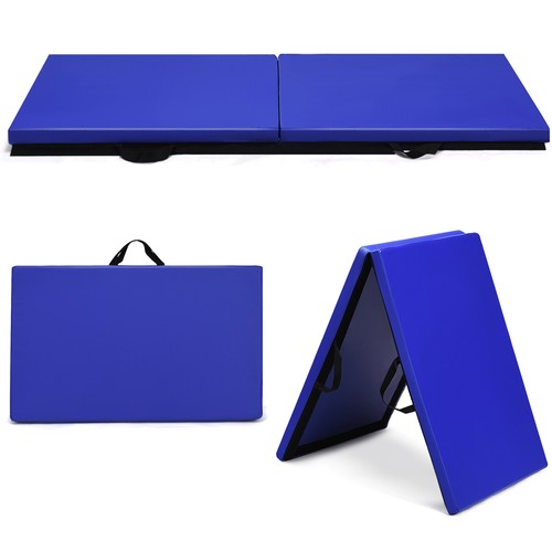 Costway 6'x2' Yoga Mat Folding Exercise Aerobics Stretch Gymnastic w/Handle - 第 1/6 張圖片