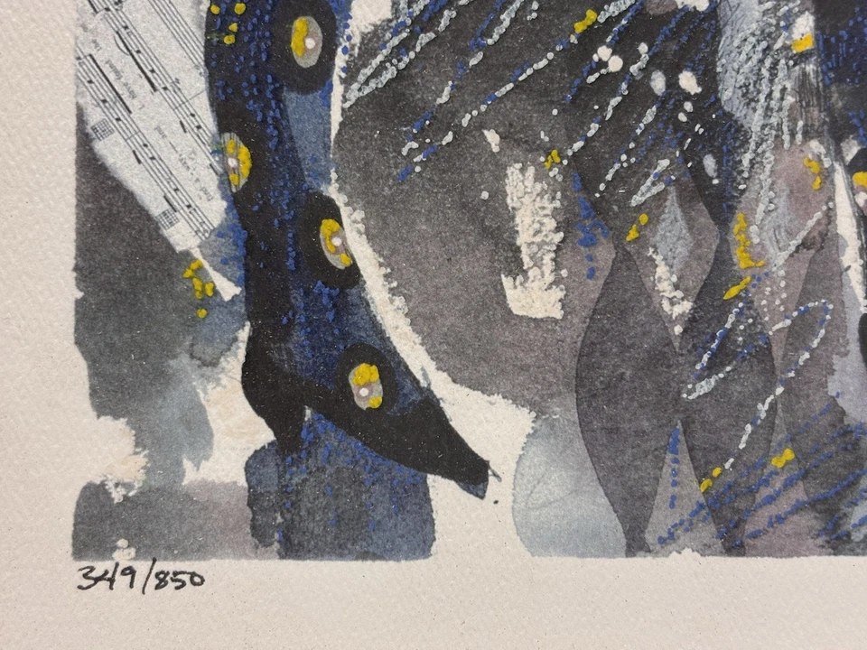 Hermoso arte enmarcado original firmado "Can-Can" impresión Misha Lenn, regalos raros Foto 4 de 4