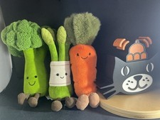 Authentic Jellycat Amuseables Carrot Asparagus Broccoli Veggie Set