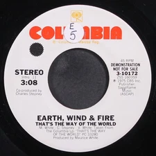 EARTH WIND & FIRE: that's the way of the world / mono COLUMBIA 7" Single 45 RPM