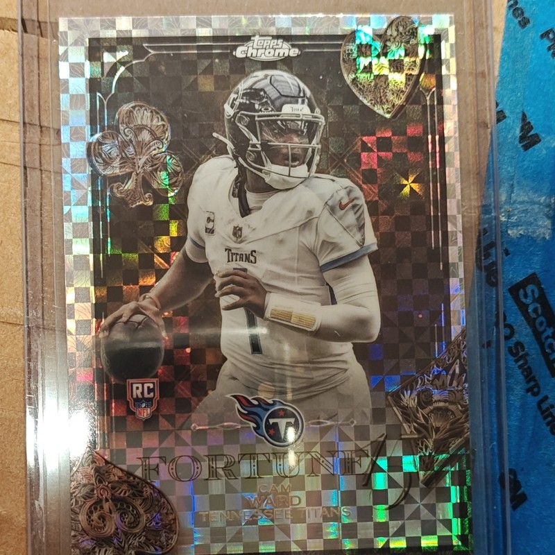 Topps Chrome Fortune /5 Refractor 2025 NFL Rookie Card Lot x4 Ward Gibbs