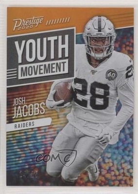 2020 Panini Prestige Youth Movement Xtra Points Orange /25 Josh Jacobs 9o3