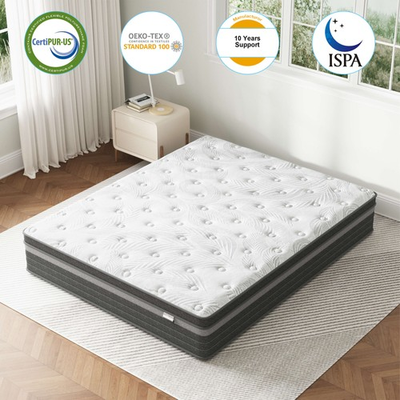 #ad 12quot; 14quot; Pressure Relief Hybrid Mattress Pocket Spring Memory Foam Bed Mattress $257.06