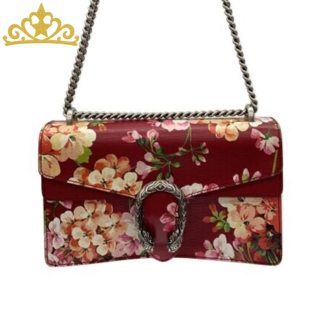 GUCCI GG Supreme Dioniso Borsa a tracolla con catena stampa floreale da donna