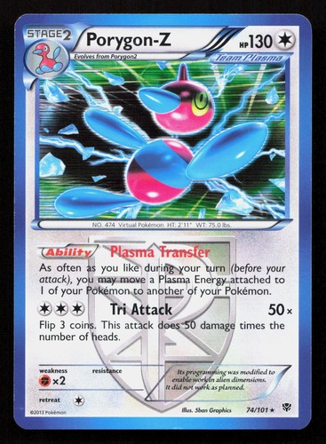 PORYGON-Z 74/101 Pokemon PLASMA BLAST Holo