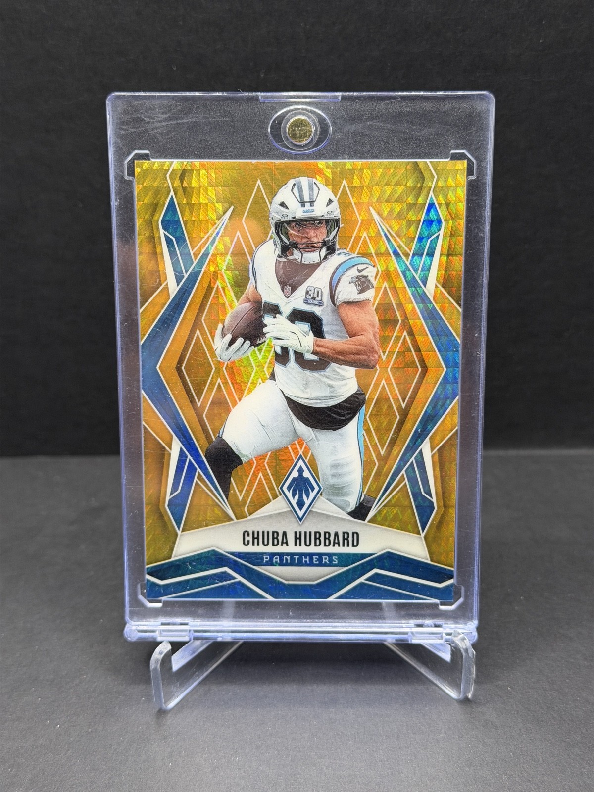2025 Panini Phoenix Football Chuba Hubbard #75 Gold /10 Panthers