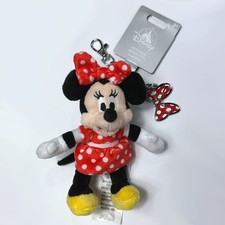 Disney Parks Minnie Mouse Plush with Bow Keychain Bag Charm