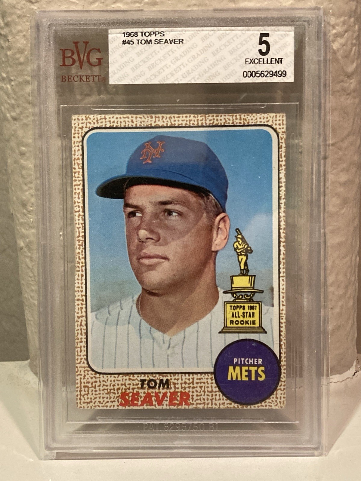1968 Topps Tom Seaver #45 NY Mets BVG 5