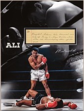 Muhammad Ali Matted Handwritten Autograph Bible Passage Display Amco Coa