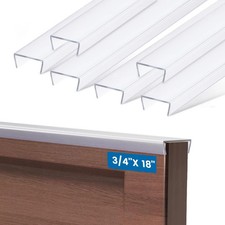 6 Pack 18" Length Cabinet Door Protector Edge Guard, 3/4" Thick Slip-On Cabin...