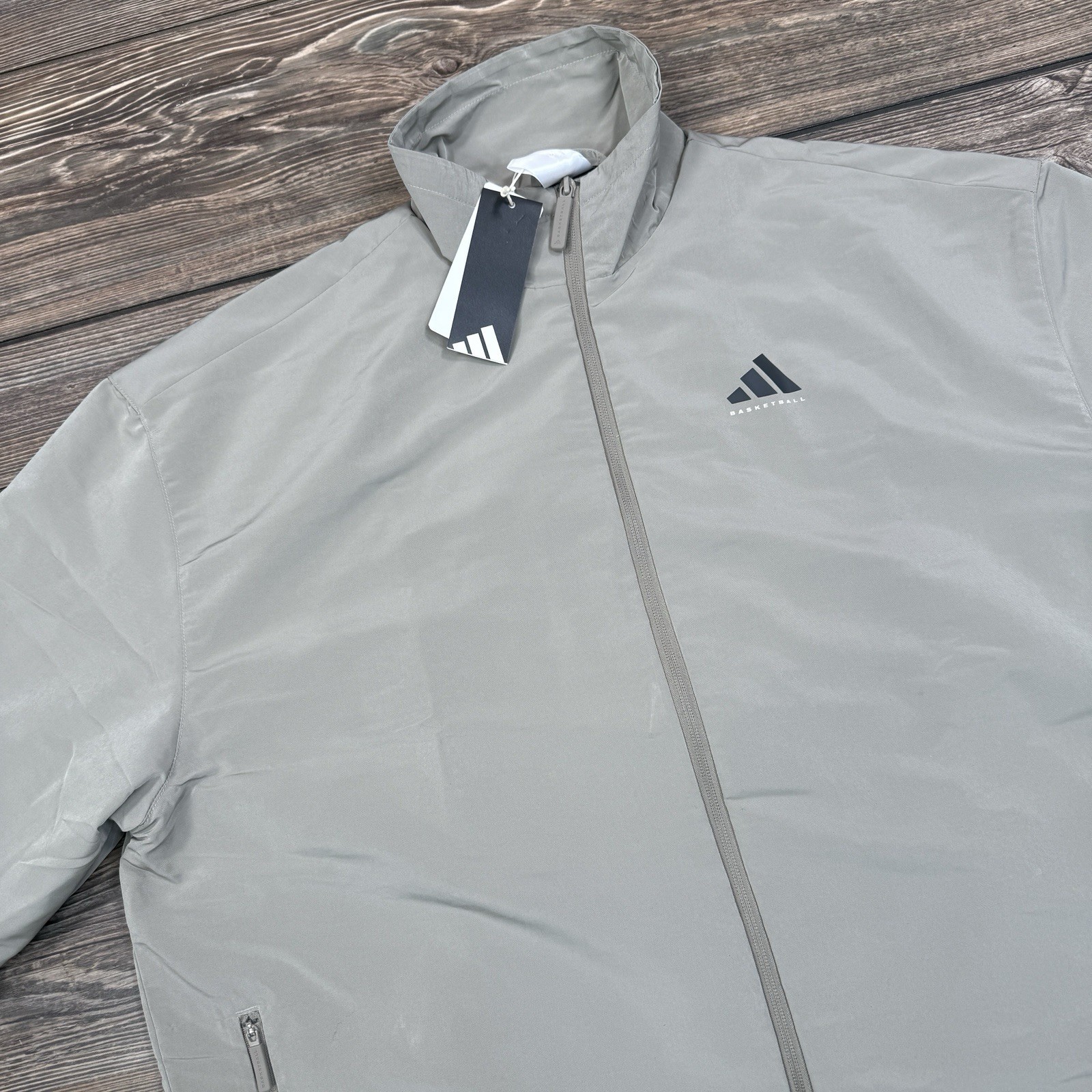 Adidas Basketball Full Zip Warm-up Baggy Jacket JC7837 Size Medium NEW $100 thumbnail 4