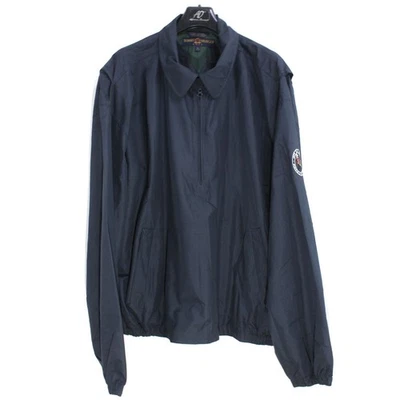 Veste anorak homme Tommy Hilfiger Golf taille XL bleu col vintage - Photo 1/4