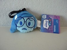 Disney Store Reversible Emoji Plush Bag Clip Keychain Inside Out SADNESS - NWT