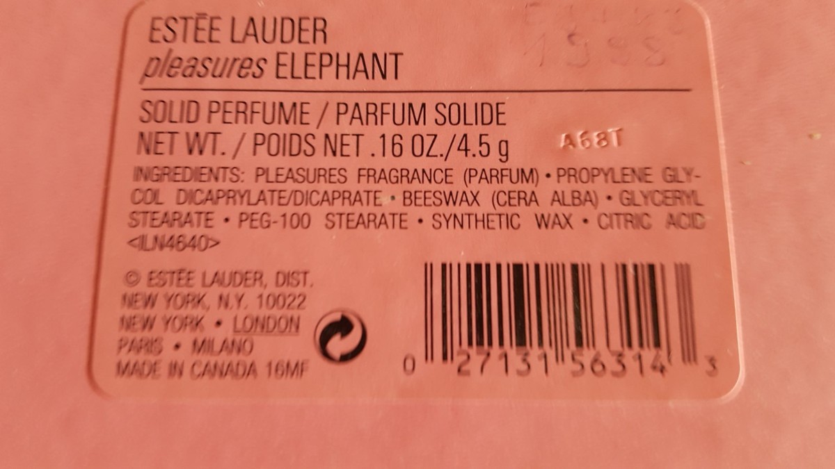 Swarovski, Estee Lauder Pleasure Elephant Perfume Creme Swarovski, Estee Lauder Pleasure Elephant Perfume Creme