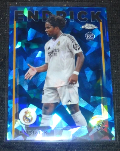 2024-25 TOPPS CHROME UEFA CLUB COMPETITIONS SAPPHIRE ENDRICK #100 RC VARIATION