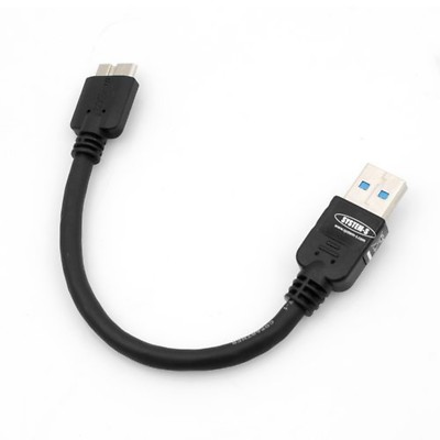 System-S Cavo Micro USB 3.0 Corto 10 Cm - USB A A Micro-B Bianco Per Trasferimento Dati E Ricarica
