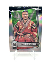 2025 TOPPS CHROME WWE NEON GREEN BLACK REFRACTOR #121 MEIKO SATOMURA