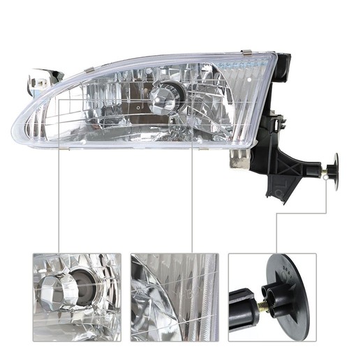 Combo Set For 98-00 Toyota Corolla Headlamps&Corner Parking Lights 811500205 - Picture 6 of 9