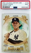 2021 Topps Chrome Allen & Ginter Aaron Judge Refractor SP #126 PSA 9 🔥 Pop 2