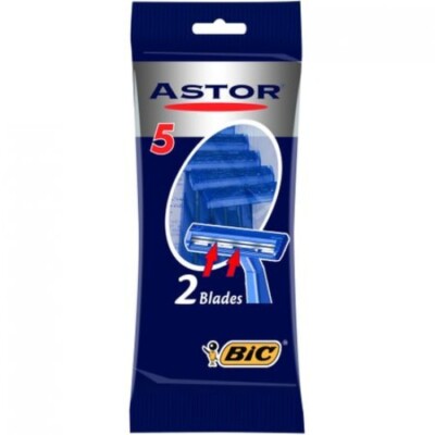 Бритвенный станок big astor, для чувствительной кожи, 2 лезвия, 5шт м\у (5201313010426)
