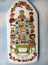 Vintage Figgjo Flint Turi Norway Folklore Trivet Cheese Board Wall Plate MCM