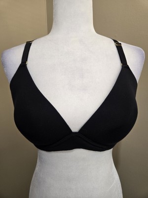 Lively Bra Size 38C Black Lightly Lined Full Coverage T-Shirt Wireless