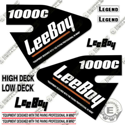 Fits LeeBoy 1000C Decal Kit Asphalt Paver Equipment Decals - 7 YEAR VINYL!