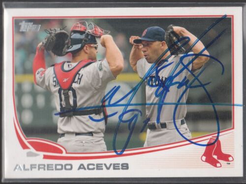 ALFREDO ACEVES 2013 Topps #91 Boston Red Sox Auto TTM/IP Signed Autographed - Imagen 1 de 2