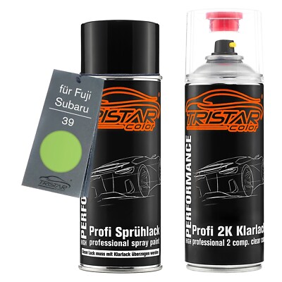 Autolack 2K Spraydosen Set für Fuji Subaru 39 Sprite Green Basislack 2K Klarlack