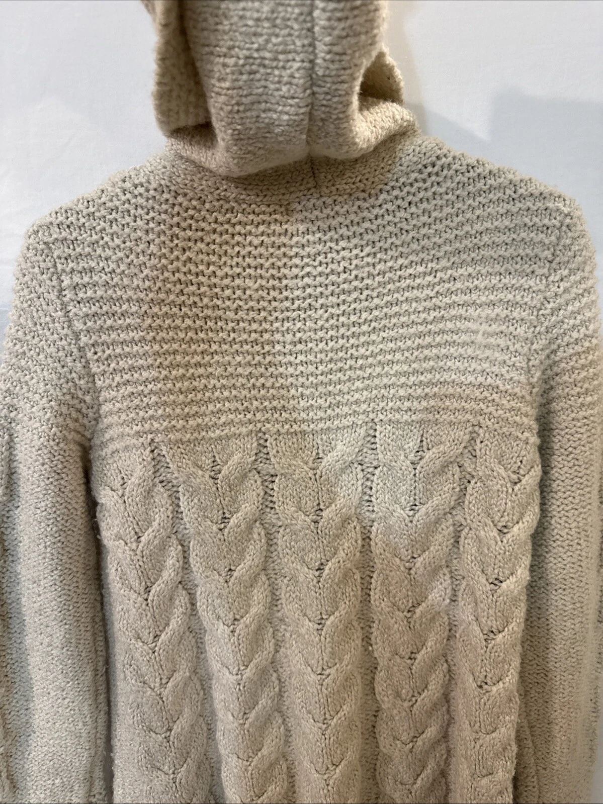 OFF WHITE Felpa con cappuccio Cream Vertigo Paris da donna chiusura a scatto con cappuccio e cavi Small