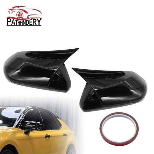 M STYLE SIDE MIRROR COVER ADD ON OVERLAYS GLOSS BLACK FOR 2018-2023 TOYOTA CAMRY