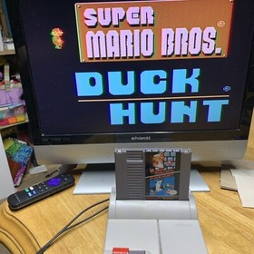 2 NES Nintendo Lot Super Mario Bros. Duck Hunt W Manual & Hogan&rsquo;s Alley Games