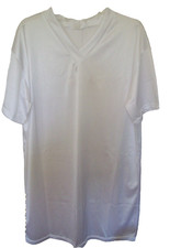SLEEP SHIRT White NYLON TRICOT NIGHT GOWN 42" Long  56" Chest 3X-4X