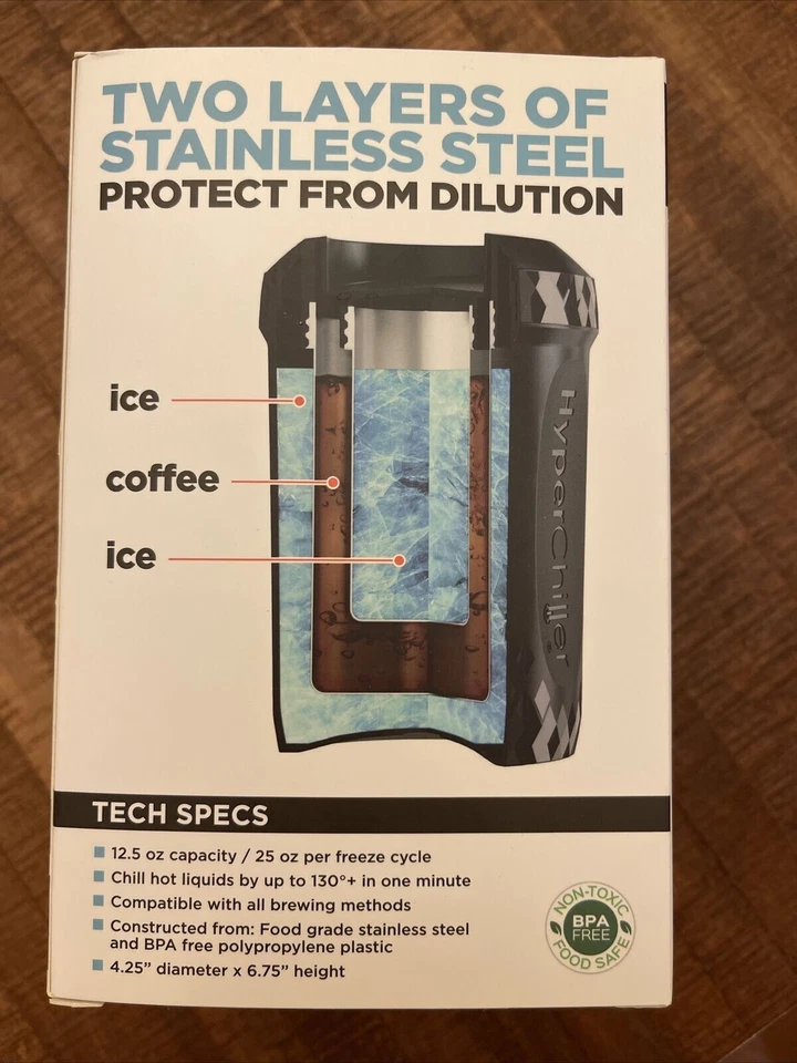 HyperChiller HC2 Patented Iced Coffee/Beverage Cooler, NEW, 12.5 oz,  - Image 3 of 4