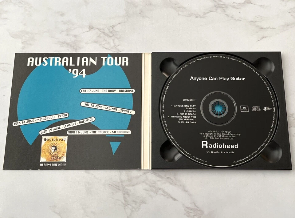 Radiohead Anyone Can Play Guitar CD/EP Digipak AUSTRALIA IMPORT! 1994 RARE! OOP! - Image 2 of 4