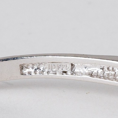Armreif 925 Silber Weiße Steine Ø: 6,6 cm 16,05 g - Picture 9 of 9