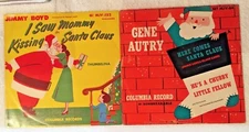 Santa Claus Picture Sleeves Jimmy Boyd I Saw Mommy Kissing+Gene Autry Here Comes
