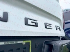 Gloss Black 3D RAISED TAILGATE LETTERS FOR  RANGER 2024 2025