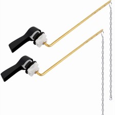 2 Pack Universal Front Mount Toilet Handle Tank Flush Lever Replacement Handle