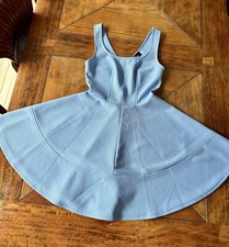 Lulus Light Blue Sleeveless Summer Dress Fit-Flare, Size Small