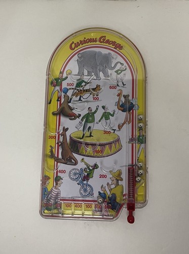 Curious George Game Pin Ball Table Top Hand Held Schylling 2012 - Picture 2 of 3