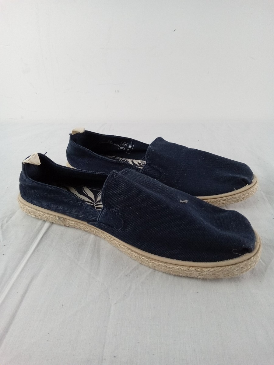 Men's M&S Shoes Dark Denim Blue Breathable Canvas Slip On Espadrilles NWOT  F2 - Main Image